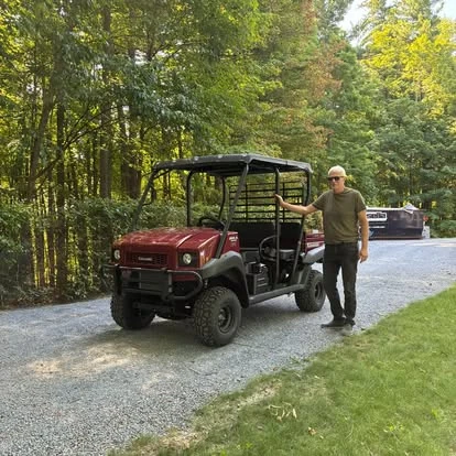 Customer with a new Kawasaki MULE 4010 at Right Wheels in Derby, VT